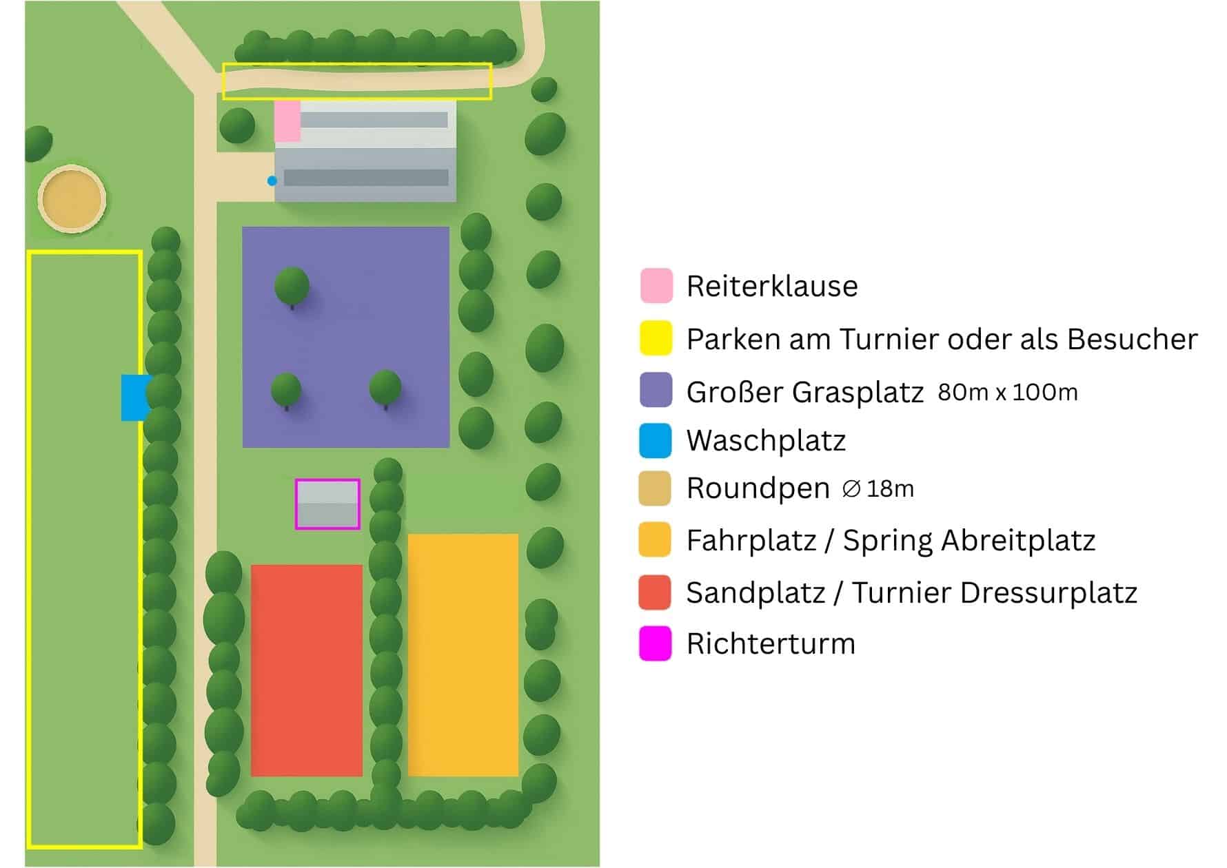 Grundrisskarte der Reitanlage