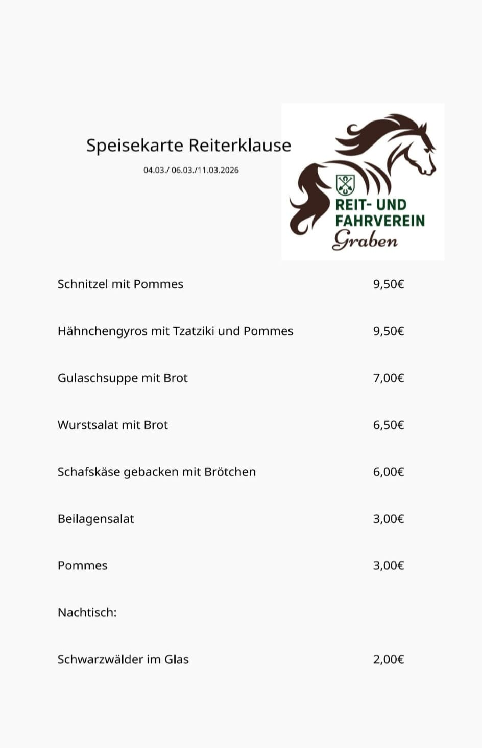 2026 Speisekarte 04.03.-11.03